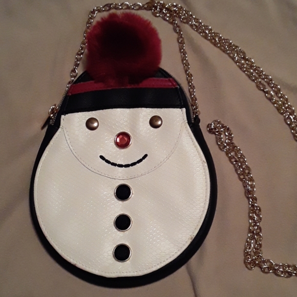 Holiday Arcade Snowman purse w/ chain handle - Picture 1 of 8